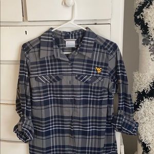 medium columbia flannel. WVU